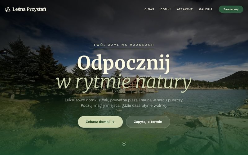 Leśna Przystań – podgląd strony