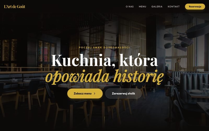 Restauracja – podgląd strony